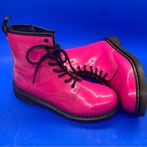 Dr. Martens Pink Patent Leather Clemency Boots Womens US L 6 UK 4